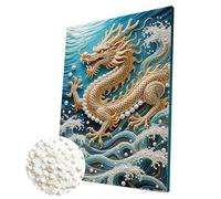 5D Pearl Painting Kits for Adults, DIY Pearl Gem Art Diamond Painting Kits for Beginners, Creativity DIY Pearls Dot Paintings, Home Decor Gift Diamond Dots Paintings Picture Arts Craft 30x40cm-CX335