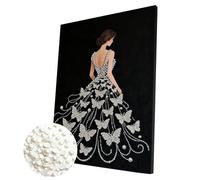 5D Pearl Painting Kits for Adults, DIY Pearl Gem Art Diamond Painting Kits for Beginners, Creativity DIY Pearls Dot Paintings, Home Decor Gift Diamond Dots Paintings Picture Arts Craft 30x40cm-CX336