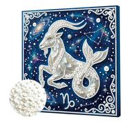 5D Pearl Painting Kits with Frame,25x25cm DIY Pearl Gem Art Diamond Painting Kits for Adults,Creativity Pearls Dot Paintings,Home Decor Gift Diamond Dots Paintings Picture Arts Craft-Capricorn
