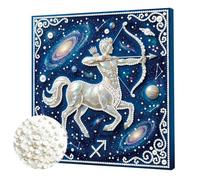 5D Pearl Painting Kits with Frame,25x25cm DIY Pearl Gem Art Diamond Painting Kits for Adults,Creativity Pearls Dot Paintings,Home Decor Gift Diamond Dots Paintings Picture Arts Craft-Sagittarius