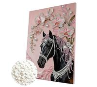 5D Pearl Painting Kits with Frame,30x40cm DIY Pearl Gem Art Diamond Painting Kits for Beginners Adults,Creativity DIY Pearls Dot Paintings,Home Decor Gift Diamond Paintings Picture Arts Craft-19