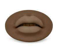 5D Realistic Silicone Lip Model for Permanent Makeup Practice -Latex Fake Skin for Tattoo Training, Natural Look(Dark Skin 1pcs)