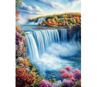 5D Scenic Niagara Falls Diamond Art 12x16 Inch Full Drill Diamond Painting Kits for Adults & Beginners - DIY Art Crafts for Relaxation and Home Wall Decor 239