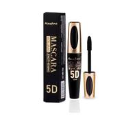 5D Silk Fiber Eyelash Mascara Black Volume Lash Sensational Volumizing Soft Brush and Thickening Mascaras Waterproof Long-Lasting Non Smudge False Effect (Black)