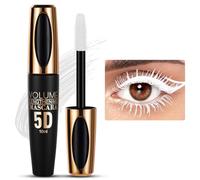5D Silk Fiber Eyelash Mascara, Black Volume Mascara with Soft Brush, Lash Sensational Volumizing and Thickening Mascaras, Long-Lasting Waterproof Non Smudge Mascaras with False Lash Effect