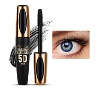 5D Silk Fiber Eyelash Mascara, Black Volume Mascara with Soft Mascaras Brush, Long-Lasting Waterproof No Smudge Mascaras with False Lash Effect