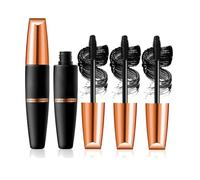 5D Silk Fiber Lash Mascara, Waterproof Silk Fibre Thick Lengthening Mascara, Extra Long Thick & Voluminous Lash Mascara, No Clumping, Instantly Create The Look Of Lash Extensions, All Day Full (3Pc)