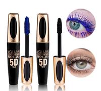 5D Silk Fiber Sky High Eyelash Mascara, Waterproof Long Lasting Thick Mascara black, Gives Lashes Volume, No flakes, No Smudge, No Clumping, Long Lasting All Day, Hypoallergenic Formula (Black+Blue)
