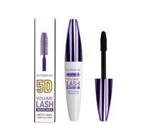 5D Silk Fibre Mascara, Waterproof, Volumising Mascara with Collagen, Voluminous, Lengthening, Lump-Free, Intensive Black for Dramatic Eye Make-Up for Cosplay and Make-Up Show (Black)