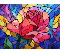 5D Square Diamond Painting Kit, Full Drill Festive Abstract Rose Diamond Art for Adults & Kids, Holiday Home Decor, DIY Gift Idea, Fun Family Craft Activity, Perfect for Stress Relief 70x90cm B-110