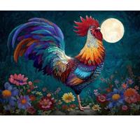 5D Square Diamond Painting Kit, Full Drill Festive Animal Chicken Diamond Art for Adults & Kids, Holiday Home Decor, DIY Gift Idea, Fun Family Craft Activity, Perfect for Stress Relief 70x90cm B-181