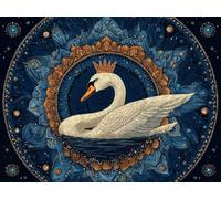 5D Square Diamond Painting Kit, Full Drill Festive Animal Swan Diamond Art for Adults & Kids, Holiday Home Decor, DIY Gift Idea, Fun Family Craft Activity, Perfect for Stress Relief Hobby 70x90cm B217