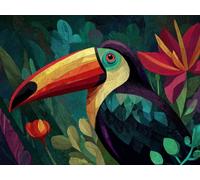 5D Square Diamond Painting Kit, Full Drill Festive Animal Toucan Diamond Art for Adults & Kids, Holiday Home Decor, DIY Gift Idea, Fun Family Craft Activity, Perfect for Stress Relief 70x90cm B-183