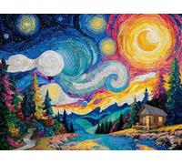 5D Square Diamond Painting Kit, Full Drill Festive Beautiful Starry Sky Diamond Art for Adults & Kids, Holiday Home Decor, DIY Gift Idea, Fun Family Craft Activity Stress Relief 50x70cm B-766