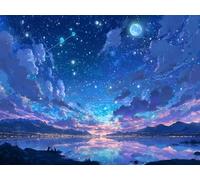 5D Square Diamond Painting Kit, Full Drill Festive Dreamy Starry Sky Diamond Art for Adults & Kids, Holiday Home Decor, DIY Gift Idea, Fun Family Craft Activity, Perfect for Stress Relief 70x90cm B806