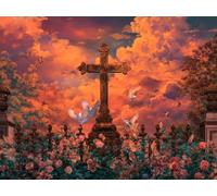 5D Square Diamond Painting Kit, Full Drill Festive The Cross Dove Diamond Art for Adults & Kids, Holiday Home Decor, DIY Gift Idea, Fun Family Craft Activity, Perfect for Stress Relief 50x70cm B-961