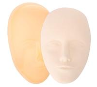 5D Tattoo Practice, 5d Mannequin Face, Fake Skin Mannequin Permanent Makeup Microblading Eyebrow Lip Training Silicone Fake Skin (Practice Skin + Tray Holder)
