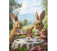 5D The Rabbit Family Diamond Painting, Diamond Art Kits 32x44in v-838