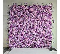 5D Three-Dimensional Handmade Cloth-Based Simulation Purple Phalaenopsis Background Flower Wall,Wedding Decoration/Shopping Mall Activity Background Wall/Outdoor Photography P,3 * 3m/9.8 * 9.8FT