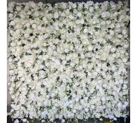 5D Three-Dimensional Handmade Cloth-Based Simulation Rose Hydrangea/Peony Eucalyptus Flower Wall,Wedding Decoration/Shopping Mall Activity Background Wall/Outdoor Photography ,B,3*3m/9.8*9.8FT