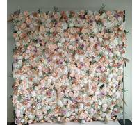 5D Three-Dimensional Handmade Silk Flower Cloth-Based Simulation Plant Wall,Wedding Decoration/Shopping Mall Activity Background Wall/Outdoor Photography Props,2.4 * 2.4m/7.8 * 7.8FT