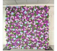 5D Three-Dimensional Handmade Silk Flower Cloth-Based Simulation Purple Flower Wall,Wedding Decoration/Shopping Mall Activity Background Wall/Outdoor Photography Props,3 * 3m/9.8 * 9.8FT
