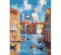 5D Venice Diamond Painting, Scenery Diamond Art Kits Adults DIY Square Full Drill Crystal Art, Beginners Kids Gem Arts Painting and Crafts Kits Adults for Home Wall Decor Women Gifts 30x40cm O4-358