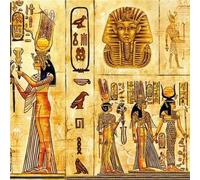 5D Vintage Egypt Diamond Art for Adults,DIY Full Drill Diamond Painting Egyptian Women,Round Drill Diamond Arts Kits Rhinestone Cross Stitch Embroidery Painting Home Wall Decorations Gifts 30x30 cm