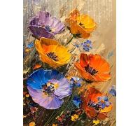 5D Watercolor Diamond Art Flower Diamond Painting Kit for Adults Beginners, DIY Full Square Drill Crystal Art kits for Adults, Embroidery Cross Stitch Gem Painting for Home Room Decor 30x40 cm Q4-347