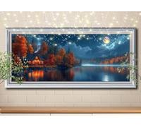 5D Wooden House,Maple Tree Diamond Painting,Full Drill Diamond Art Painting Kit for Adults large 30x60cm,DIY Cross Stitch Rhinestone Arts Picture,Crystal Art Kits for Kids Gifts Home Decor 58Y-12587