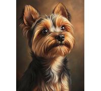 5D Yorkshire Terrier Diamond Art 12x16 Inch Full Drill Diamond Painting Kits for Adults & Beginners - DIY Art Crafts for Relaxation and Home Wall Decor A375