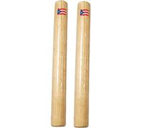 5d2 Percussion Wood Claves 8 Inch - with Puerto Rico Flag - Hand Percussion