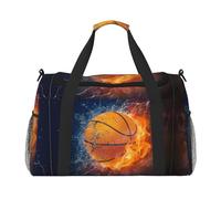 5DTPOS-500-1851d34892fa945d6c9f9ffe870ff Print Everyday Use Travel Duffle Bag Large Capacity Travel Bag Stylish Functional Bag, Black, One Size