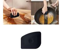 5er Pack Pan Scraper, BBQ Tray Cleaning Scraper,Pot Scraper Plastic, Pot Scraper Non Scratch for Cast Iron, Pot and Pan Cleaning, Sturdy Scraper Kitchen Tool (Black-1)