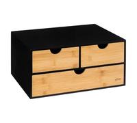 5five - Desk Storage Tower with 3 Drawers Bamboo Bba Black