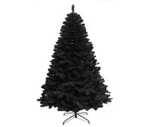 5ft/1.5m Alaskan Pine Black Artificial Christmas Tree Bushy 390 Tips with Metal Stand Xmas Home Decorations