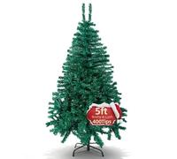 5ft/150cm Artificial Christmas Tree,Classic Artificial Realistic Natural Branches,Christmas Tree,Can be assembled, PVC,Stand for Home/Office