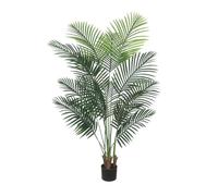5ft/150CM Artificial Palm Tree with Black Planter Large Artificial Plants for Indoors, Tall Fake Plant, Realistic Faux Palm Tree for Home, Office, Living Room, Bedroom & Modern Decor