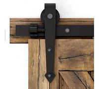5FT/152cm Arrow Sliding Barn Wood Door Hardware Closet Track Kit Single Wooden Door