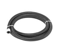 5ft 6AN Fuel Hose AN6 3/8 Universal Braided Nylon Stainless Steel CPE Oil Fuel Gas Line Hose Black