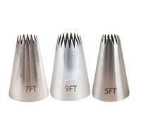 #5FT#7FT#9FT Large Icing Piping Nozzles Open Star Piping Nozzles Cookies Cupcake Cake Decroating Tool Cream Pasrty Tip (kit)