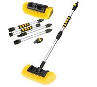 5FT Aluminium Water Fed Car Wash Brush with 11" Soft Bristles - Long Handle Hose-Connected Cleaning Tool for Cars, Vans, Trucks, Boats, Windows & Conservatories