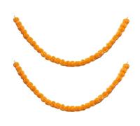 5ft Artificial Marigold Flower Garland 2Pcs Festival Decorations Diwali Festival of Lights Orange Marigold Flowers for Wedding Mehndi Pooja Indian Theme Decor