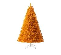 5ft christmas tree 6ft Artificial Classic Christmas Tree Large Orange Xmas Trees with Metal Stand, for Home Party Decor artificial