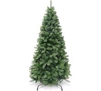 5FT Christmas Tree, Artificial, for Home & Living Room, Pure PVC 800 Tips, Flat & Pointed, 2.8 Inch Leaf Width, 31 Inch Base Diameter, Metal Stand, Tool-Free, 3.7 kg, Classic Green 165cm