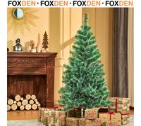 5ft Christmas Tree Artificial Xmas Tree with Metal Stand Base Pine Branches 1.5m
