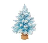 5ft christmas tree Blue Flocked Snow Christmas Tree for Home Kitchen Desk Mini Tabletop Decor Three Eco-Friendly & Reusable artificial(45cm)