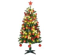 5ft Decorated Christmas Tree Artificial - with LED Lights Warm White 360 Tips