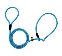 5FT Dog Leash for Large, Medium Dogs, Heavy Duty Dog Lead with Leather Tailor Connection, No Pull Training Lead Durable Rope Slip Leash, for Outside Walking, Playing, Camping, Yard (Blue)