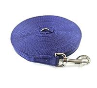 5ft Dog Training Lead 1.5 Metre Leash Horse Lunge Line Tracking Recall Obedience In Cushion Webbing (Navy, 25mm)